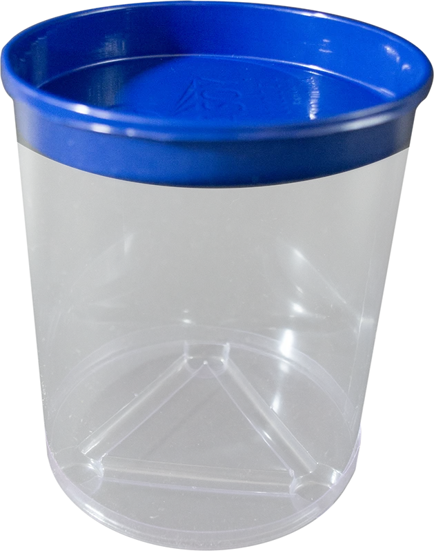 transparent pet plastic jar with front lid